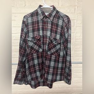 Vintage Sears & Roebuck Men’s Large Button Down Plaid Flannel